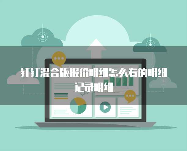 钉钉混合版报价明细怎么看的明细记录明细