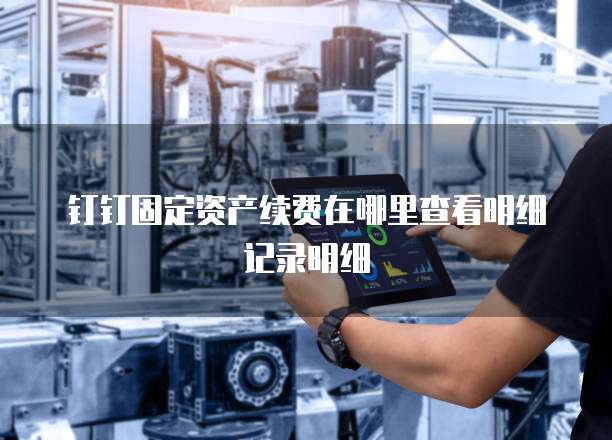 钉钉固定资产续费在哪里查看明细记录明细