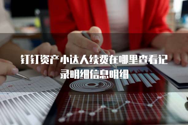 钉钉资产小达人续费在哪里查看记录明细信息明细