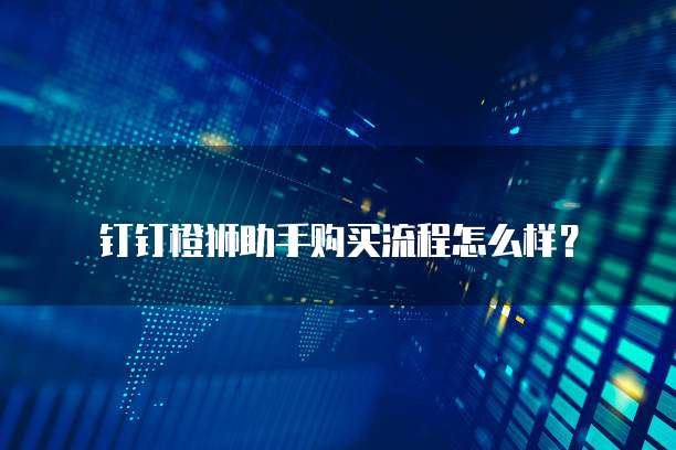 钉钉橙狮助手购买流程怎么样？