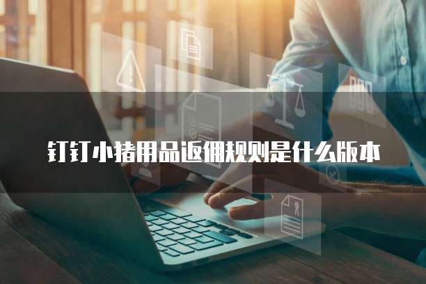 钉钉小猪用品返佣规则是什么版本
