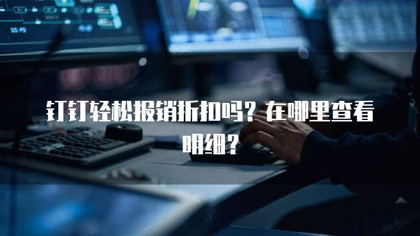 钉钉轻松报销折扣吗？在哪里查看明细？