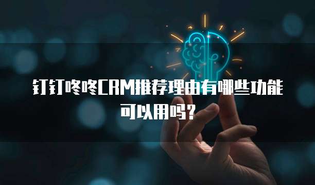 钉钉咚咚CRM推荐理由有哪些功能可以用吗?
