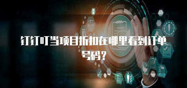 钉钉叮当项目折扣在哪里看到订单号码?