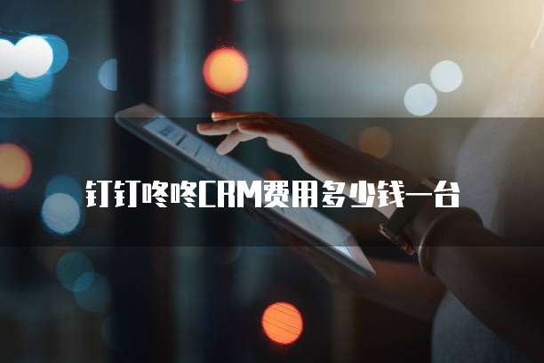 钉钉咚咚CRM费用多少钱一台