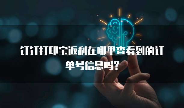 钉钉打印宝返利在哪里查看到的订单号信息吗?