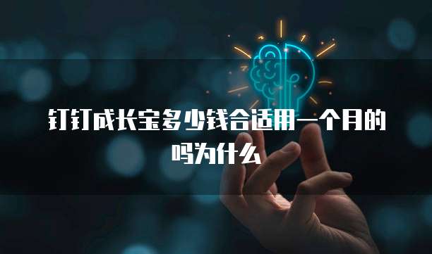 钉钉成长宝多少钱合适用一个月的吗为什么