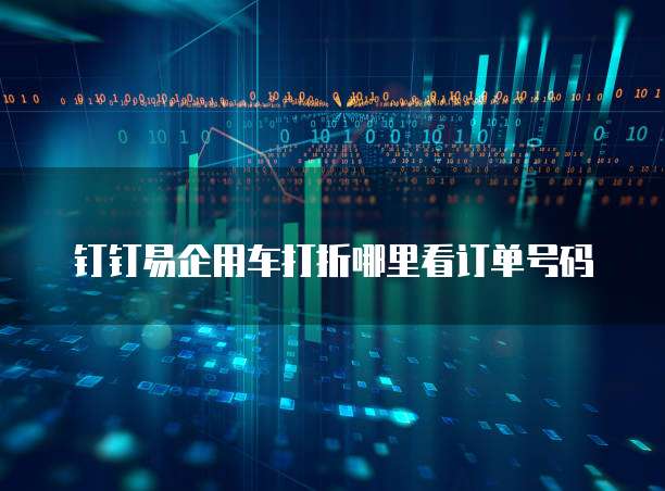 钉钉易企用车打折哪里看订单号码