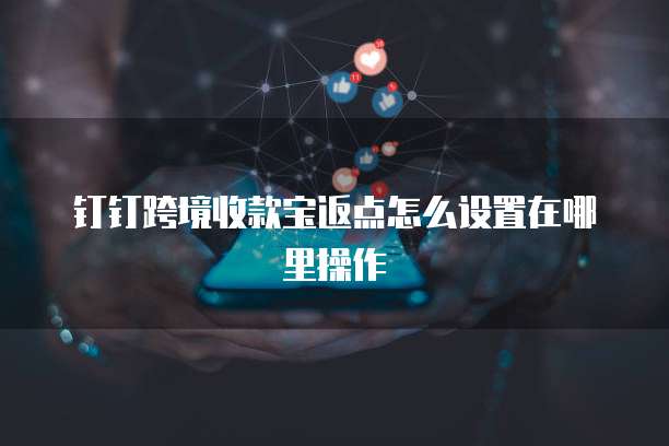 钉钉跨境收款宝返点怎么设置在哪里操作