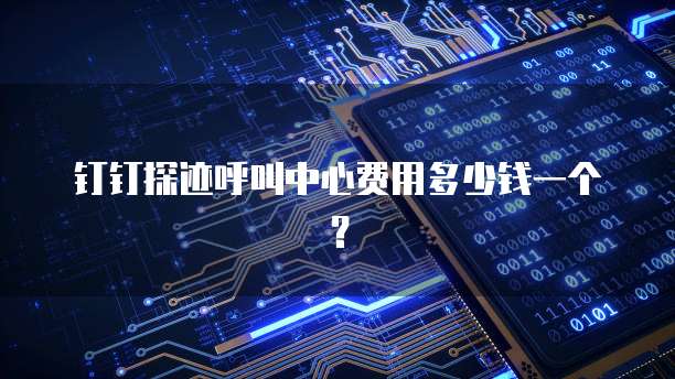 钉钉探迹呼叫中心费用多少钱一个？