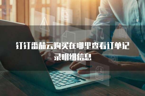 钉钉番茄云购买在哪里查看订单记录明细信息