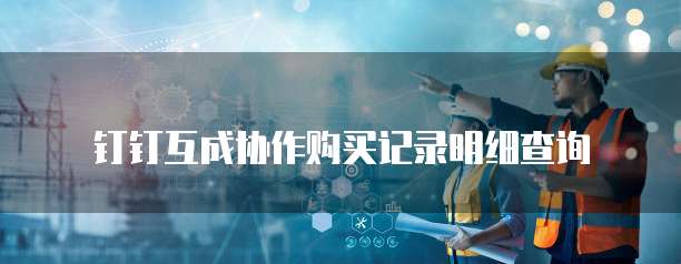 钉钉互成协作购买记录明细查询