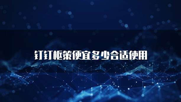 钉钉枢策便宜多少合适使用