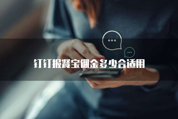 钉钉报餐宝佣金多少合适用