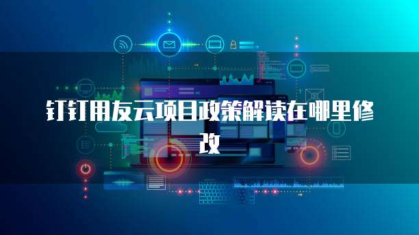 钉钉用友云项目政策解读在哪里修改