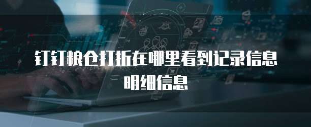 钉钉粮仓打折在哪里看到记录信息明细信息