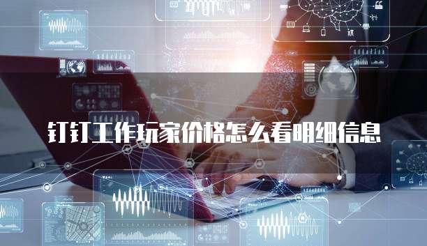 钉钉工作玩家价格怎么看明细信息