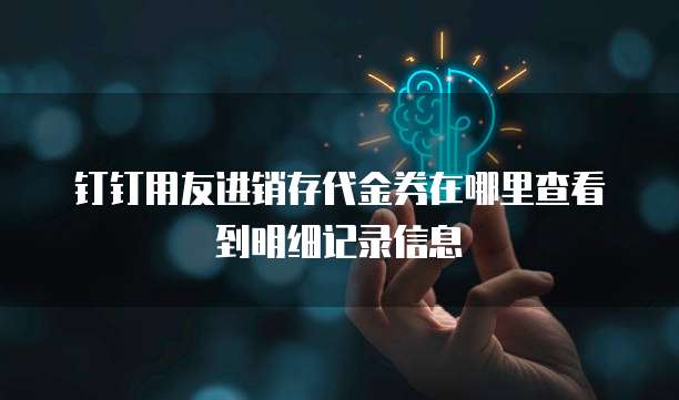 钉钉用友进销存代金券在哪里查看到明细记录信息