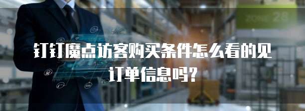 钉钉魔点访客购买条件怎么看的见订单信息吗?