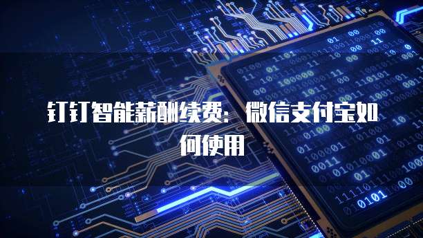 钉钉智能薪酬续费:微信支付宝如何使用