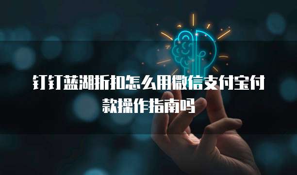 钉钉蓝湖折扣怎么用微信支付宝付款操作指南吗