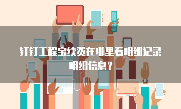 钉钉工程宝续费在哪里看明细记录明细信息?