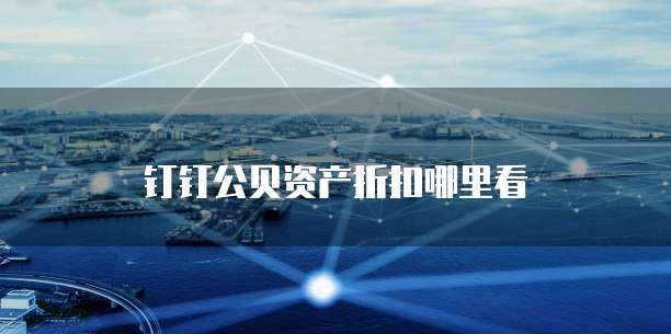 钉钉公贝资产折扣哪里看