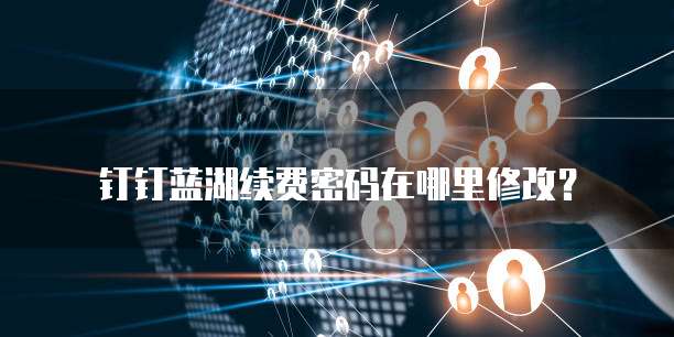 钉钉蓝湖续费密码在哪里修改？