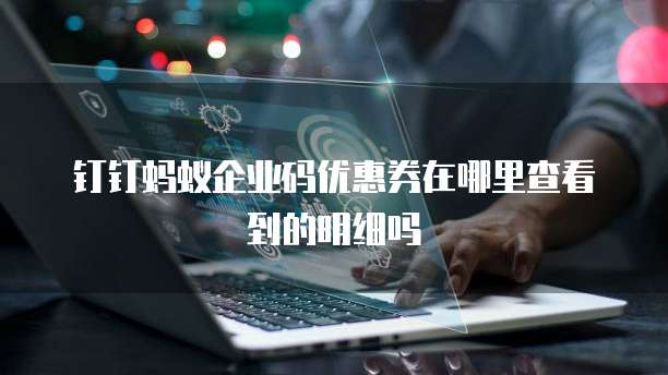 钉钉蚂蚁企业码优惠券在哪里查看到的明细吗