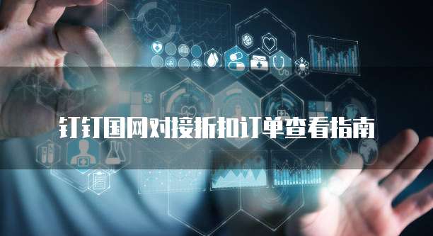 钉钉国网对接折扣订单查看指南