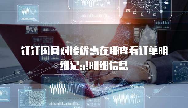 钉钉国网对接优惠在哪查看订单明细记录明细信息