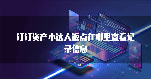 钉钉资产小达人返点在哪里查看记录信息