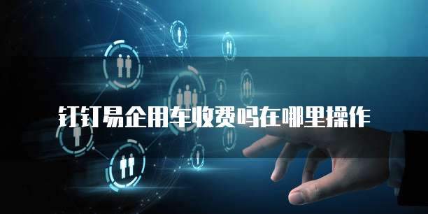 钉钉易企用车收费吗在哪里操作