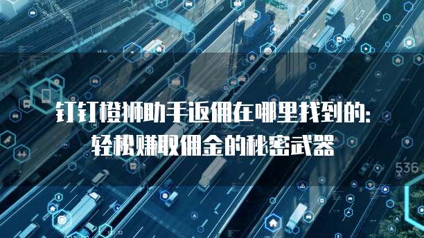钉钉橙狮助手返佣在哪里找到的:轻松赚取佣金的秘密武器