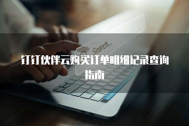 钉钉伙伴云购买订单明细记录查询指南