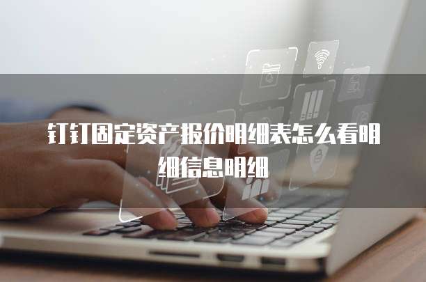 钉钉固定资产报价明细表怎么看明细信息明细
