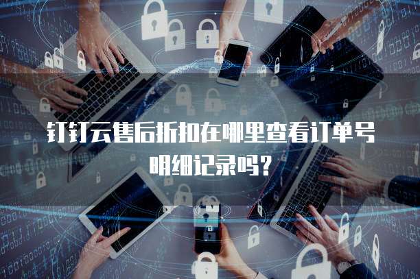 钉钉云售后折扣在哪里查看订单号明细记录吗?