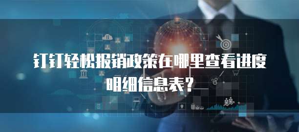 钉钉轻松报销政策在哪里查看进度明细信息表?