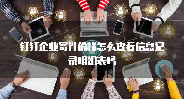钉钉企业寄件价格怎么查看信息记录明细表吗