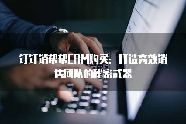 钉钉销帮帮CRM购买：打造高效销售团队的秘密武器