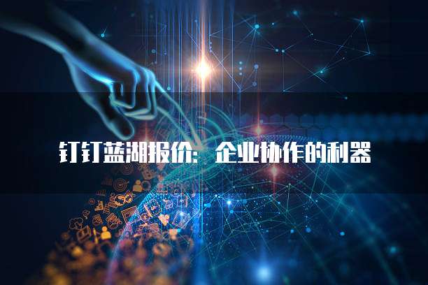 钉钉蓝湖报价：企业协作的利器