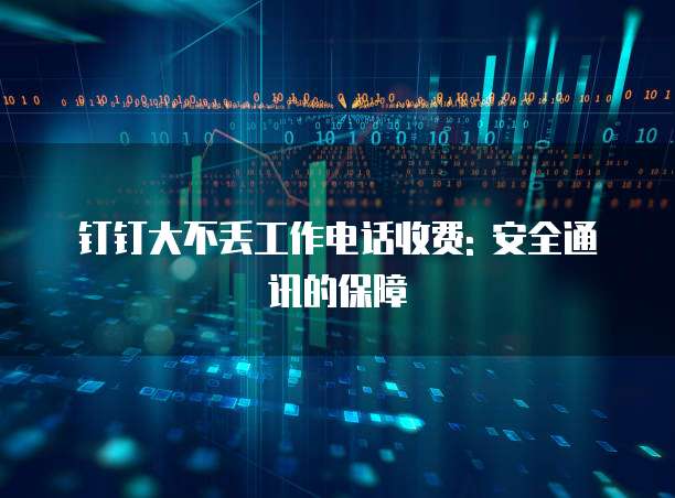 钉钉大不丢工作电话收费: 安全通讯的保障