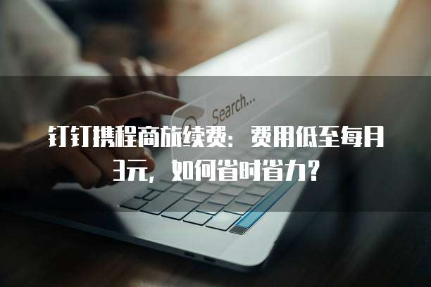 钉钉携程商旅续费:费用低至每月3元,如何省时省力?