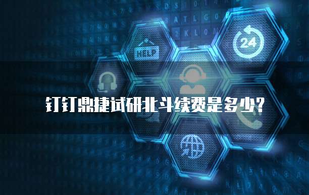 钉钉鼎捷试研北斗续费是多少？
