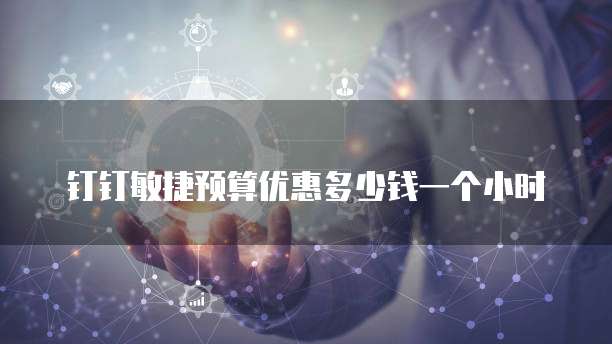 钉钉敏捷预算优惠多少钱一个小时
