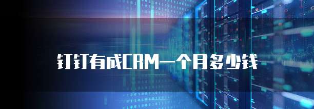 钉钉有成CRM一个月多少钱