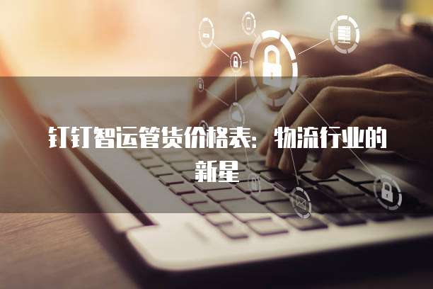 钉钉智运管货价格表：物流行业的新星