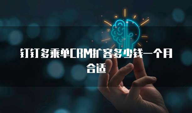 钉钉多乘单CRM扩容多少钱一个月合适