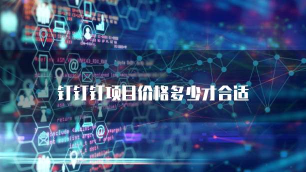 钉钉钉项目价格多少才合适