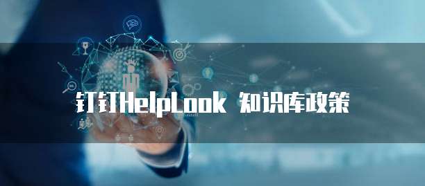 钉钉HelpLook 知识库政策